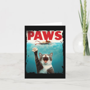 Paws Parodie Kat Muis Humoristische Kat Chasing Mu Kaart