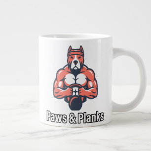 Paws & Planks Spierbundel Hond Fitness Poster Extra Grote Beker