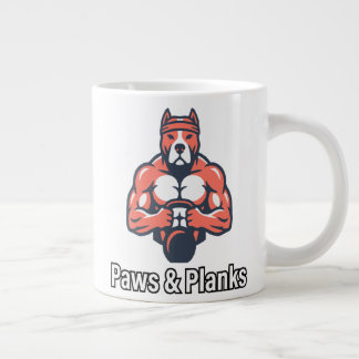 Paws & Planks Spierbundel Hond Fitness Poster Extra Grote Beker