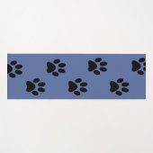 Paws prints yoga mat black and blue (Voorkant (horizontaal))