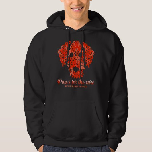 Paws voor de genezing van multiple sclerose bewust hoodie (Voorkant)