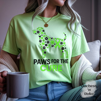 Paws voor een genezing bloedkanker lymfoom bewustz t-shirt