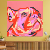 Pawsitief gepatcht canvas afdruk (Insitu (Woonkamer))