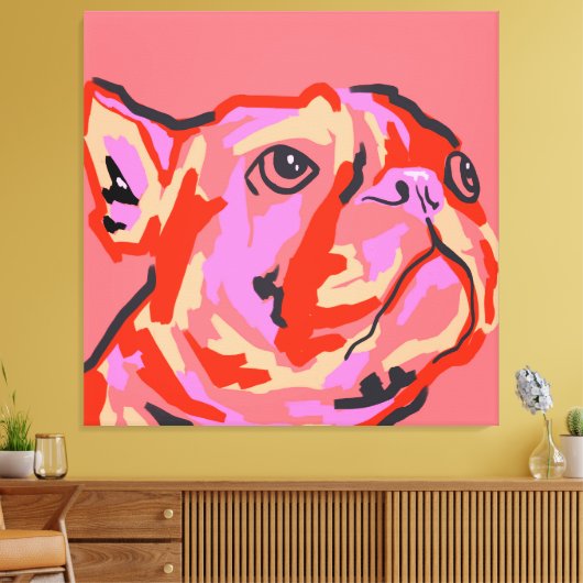 Pawsitief gepatcht canvas afdruk (Insitu (Woonkamer))