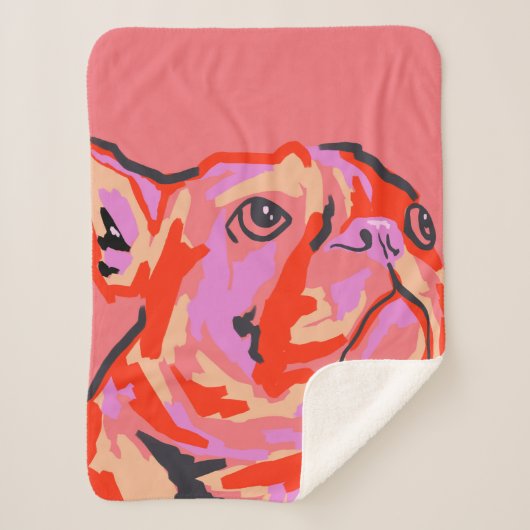 Pawsitief gepatcht sherpa deken (Voorkant)