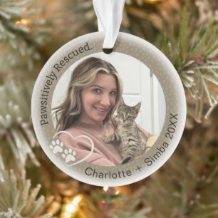Pawsitief gered huisdier foto acryl Ornament