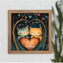 Pawsitief in Liefde Gezellig Samen Poster Wall Art