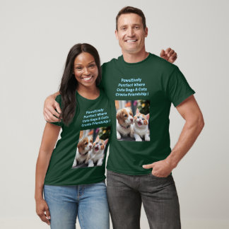 Pawsitief Purfect Dog & Cat T-Shirt Design.