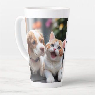 Pawsitief Purrfect Pet Latte Mok Design.
