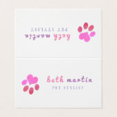 Pawsitive Chic Pet Grooming Salon Appointing Visitekaartjes (Buitenkant ongevouwen)