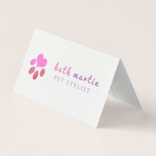 Pawsitive Chic Pet Grooming Salon Appointing Visitekaartjes (Achterkant)