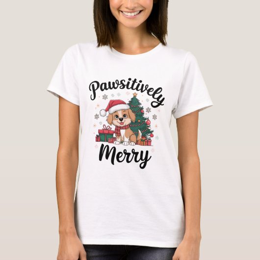 Pawsitive Merry T-shirt (Voorkant)