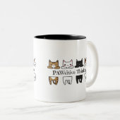 PAWsitive pensant - tasse de meme de chat (Devant droit)