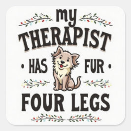 Pawsitive Therapy-Sticker Vierkante Sticker
