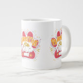 Pawsitive Vibes Only Paw Print Mug Extra Grote Beker (Voorkant rechts)
