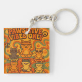 Pawsitive Vibes Only Sleutelhanger (Achterkant)