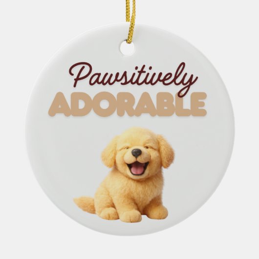 Pawsitively Adorable Keramisch Ornament (Voorkant)