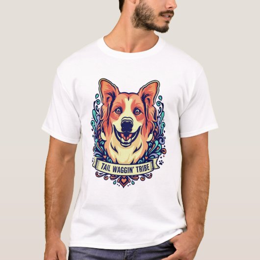 Pawsitively Joyful Happy Dog Tee T-shirt (Voorkant)