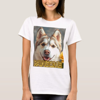  PAWsom! Cute Husky Tee T-shirt