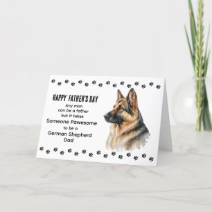 Pawsome Best Dog Dad German Shepherd Vaderdag Feestdagen Kaart