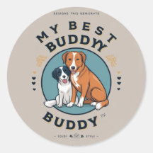 Pawsome Buddy Sticker