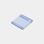 Pawsome Cute White Cat Paws Blue Post-it Notes (Incliné)