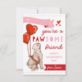 Pawsome Friend Chien classe Valentines Carte de jo (Devant)