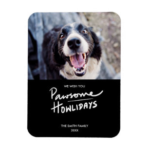 Pawsome Howlidays   Grappige hondenfoto vakantie Magneet