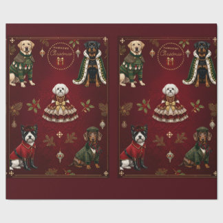 Pawsome Kerstmis Matte Cadeaupapier