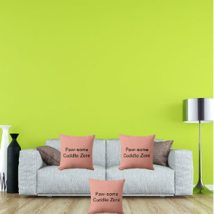 Pawsome knuffel zone Schattigee kat gepersonalisee Kussen