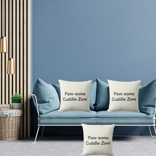 Pawsome knuffel zone Schattigee kat gepersonalisee Kussen (Creator heeft geüpload)