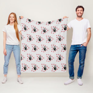 Pawsome Paar Plumeria Hart Valentijn Be Mine Fleece Deken