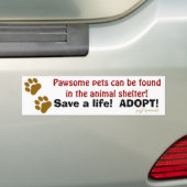 Pawsome pets bumpersticker (Op auto)
