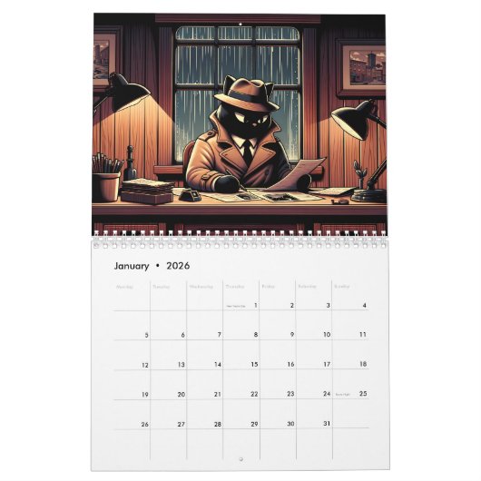 Pawsome : Un calendrier de dessin pour chats (Jan 2026)