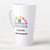 Pawsome Veterinarian Custom Name Latte Mok (Linkerhoek)