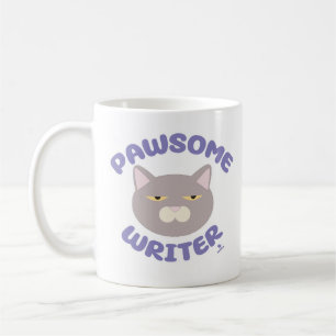 Pawsome Writer Fun Cat Karakter Fun Koffiemok