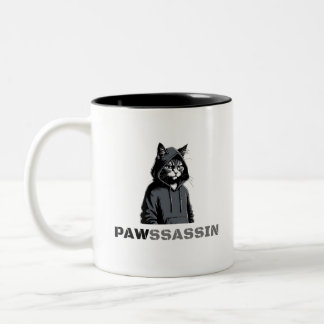 PAWSSASSIN - Hood Cat Coffee Mug Tweekleurige Koffiemok