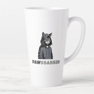 PAWSSASSIN Latte Mug – Hood Cat Energy Mok