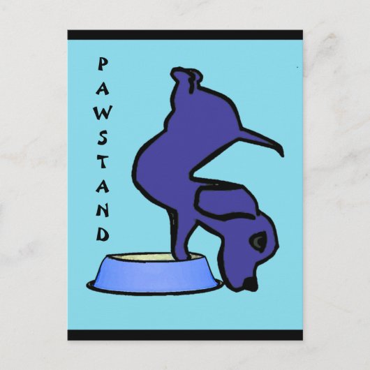 PAWSTAND - Funny Yoga Briefkaart (Voorkant)