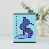 PAWSTAND - Funny Yoga carte postale (Debout devant)
