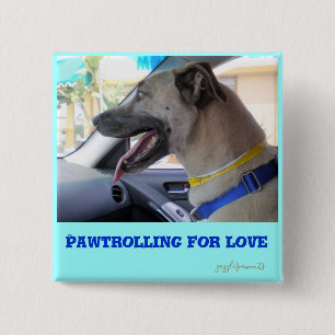 Pawtrolling Vierkante Button 5,1 Cm