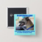 Pawtrolling Vierkante Button 5,1 Cm (Voorkant /achterkant)