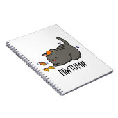 Pawtumn schattige Herfst Kitty Kat Stomme Notitieboek (Rechterzijde)