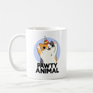 Pawty Animal Funny Party Cat Pun Koffiemok