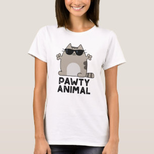 Pawty Animal Funny Party Cat Pun T-shirt