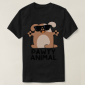 Pawty Animal Schattige Party Dog Pun 1 T-shirt (Design voorkant)