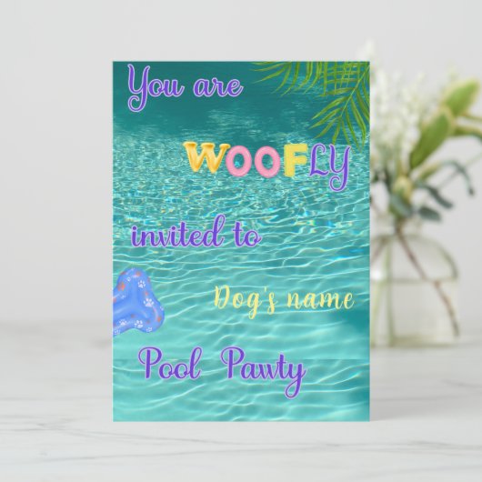 Pawty Invitation d'anniversaire (Debout devant)