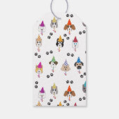 Pawty schattig verjaardagsfeestje honden cadeaulabel (Achterkant)