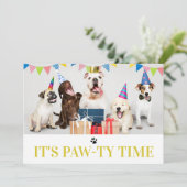 Pawty Time Chien à thème Anniversaire 5 Carte phot (Debout devant)