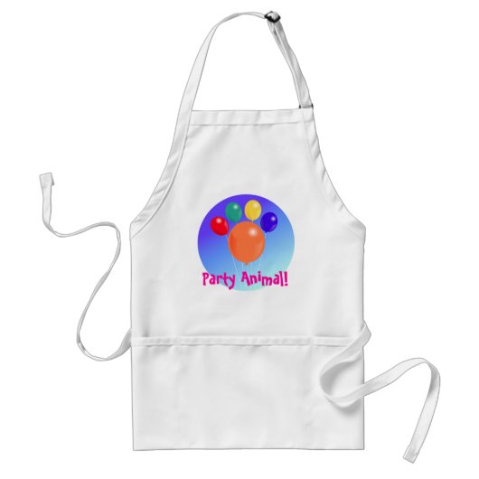 Pawvormige ballon bouquet_Party Animal Apron Standaard Schort (Voorkant)